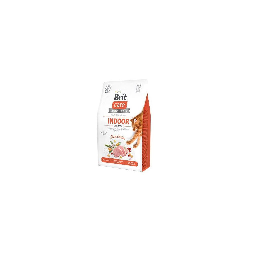Brit Care Grain Free Adult Indoor Antistress z Kurczakiem Karma Dla Kota  2 kg