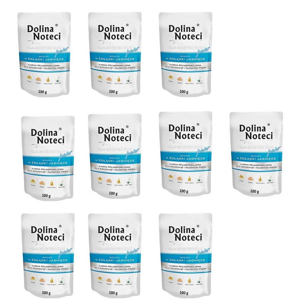 Pakiet Dolina Noteci Premium Żołądki Jagnięce Junior 10 x 100 g