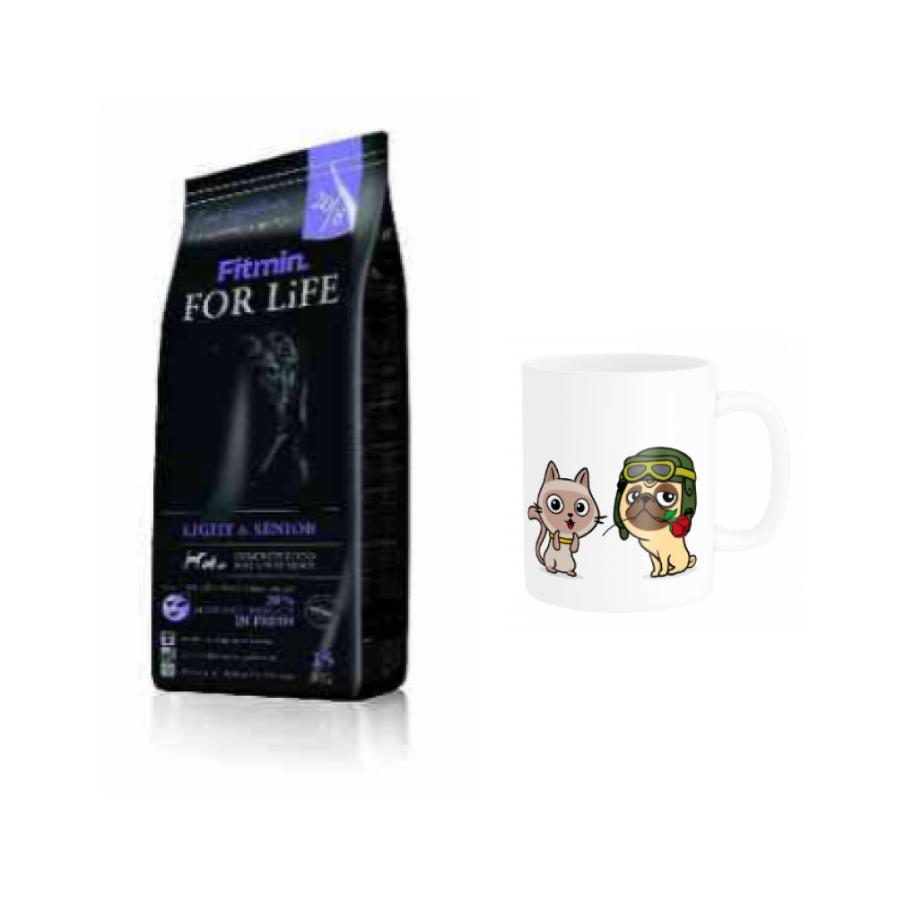 Pakiet Fitmin For Life Light & Senior 15 kg + Kubek z Twoim Pupilem GRATIS!