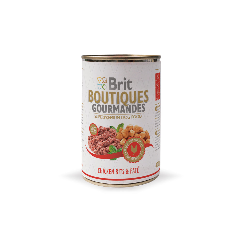 Brit Boutiques Gourmandes Chicken Bits & Pate Kawałki Kurczaka Pasztet 400 g