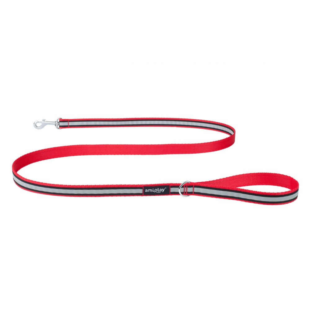 Amiplay Smycz Shine Czerwona 150 cm Rozmiar XL