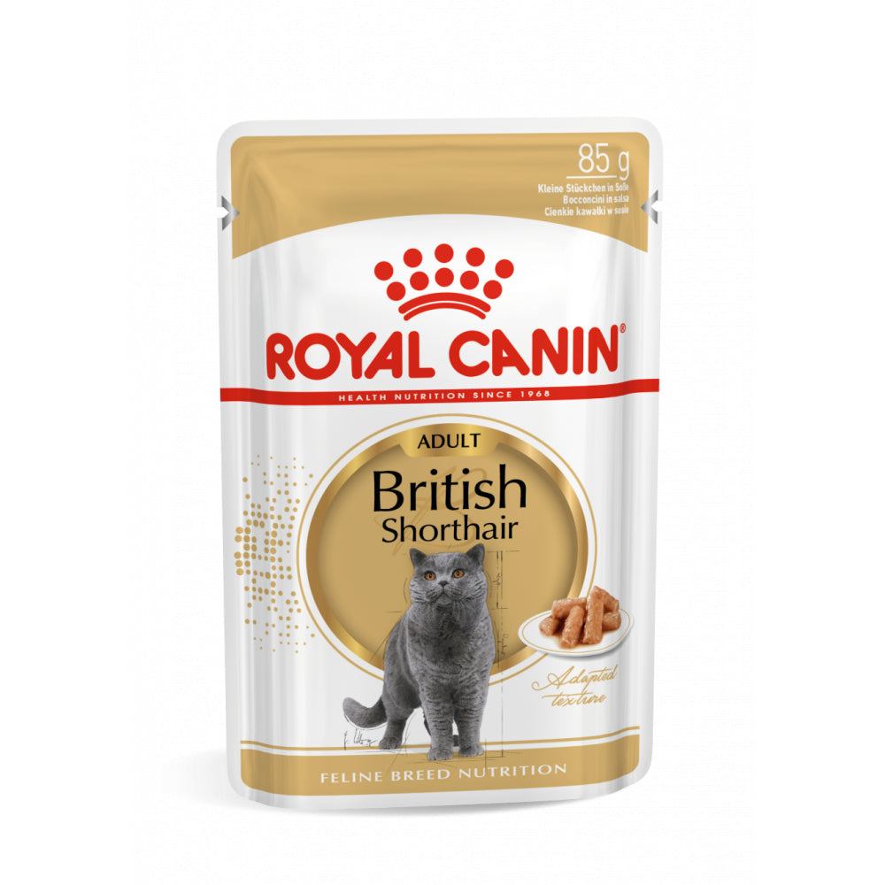 ROYAL CANIN British Shorthair Adult Saszetka (Sos) Karma Mokra W Sosie Dla Kotów Dorosłych Rasy Brytyjski Krótkowłosy 85 g