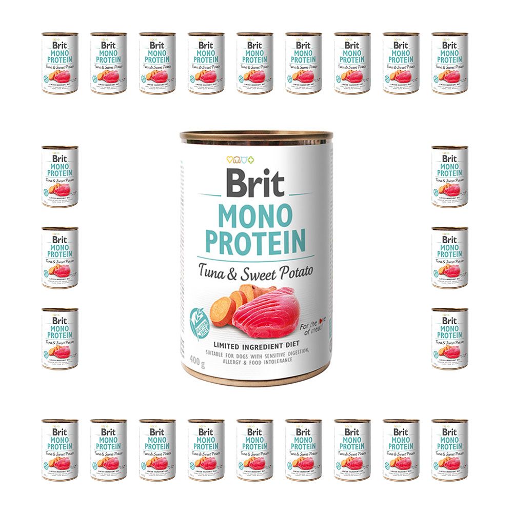 Pakiet Brit Mono Protein Tuna & Sweet Potato Tuńczyk Bataty Mokra Karma Dla Psa  24 x 400 g