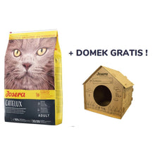 Pakiet Josera Catelux Kaczka Ziemniaki Skóra Sierść Odkłaczanie 10 kg + Tekturowy domek dla kota GRATIS