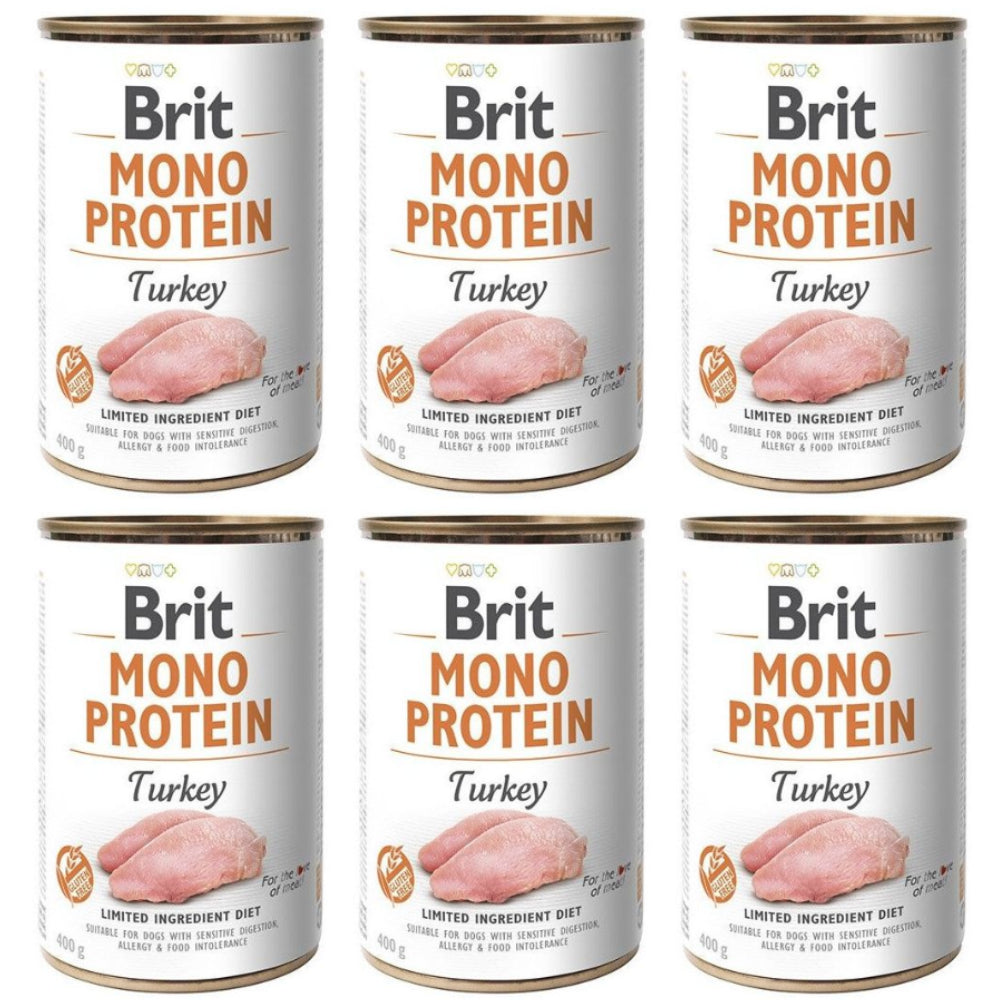 Pakiet Brit Mono Protein Turkey Indyk Karma Dla Psa 6 x 400 g