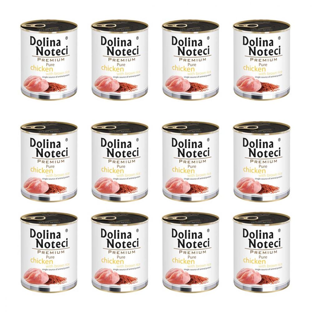 Pakiet Dolina Noteci Premium Pure Kurczak z Ryżem 12 x 800 g