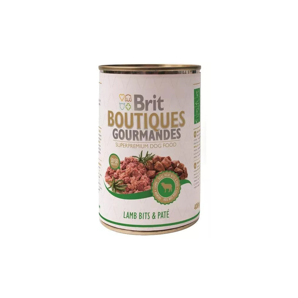Brit Boutiques Gourmandes Lamb Bits & Pate Kawałki Jagnięciny Pasztet 400 g