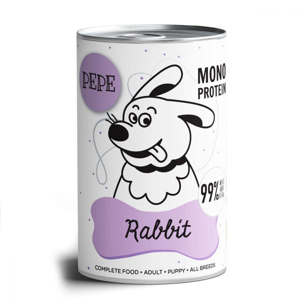 Paka Zwierzaka Pepe Monoproteinowa Karma Dla Psa Królik 400 g