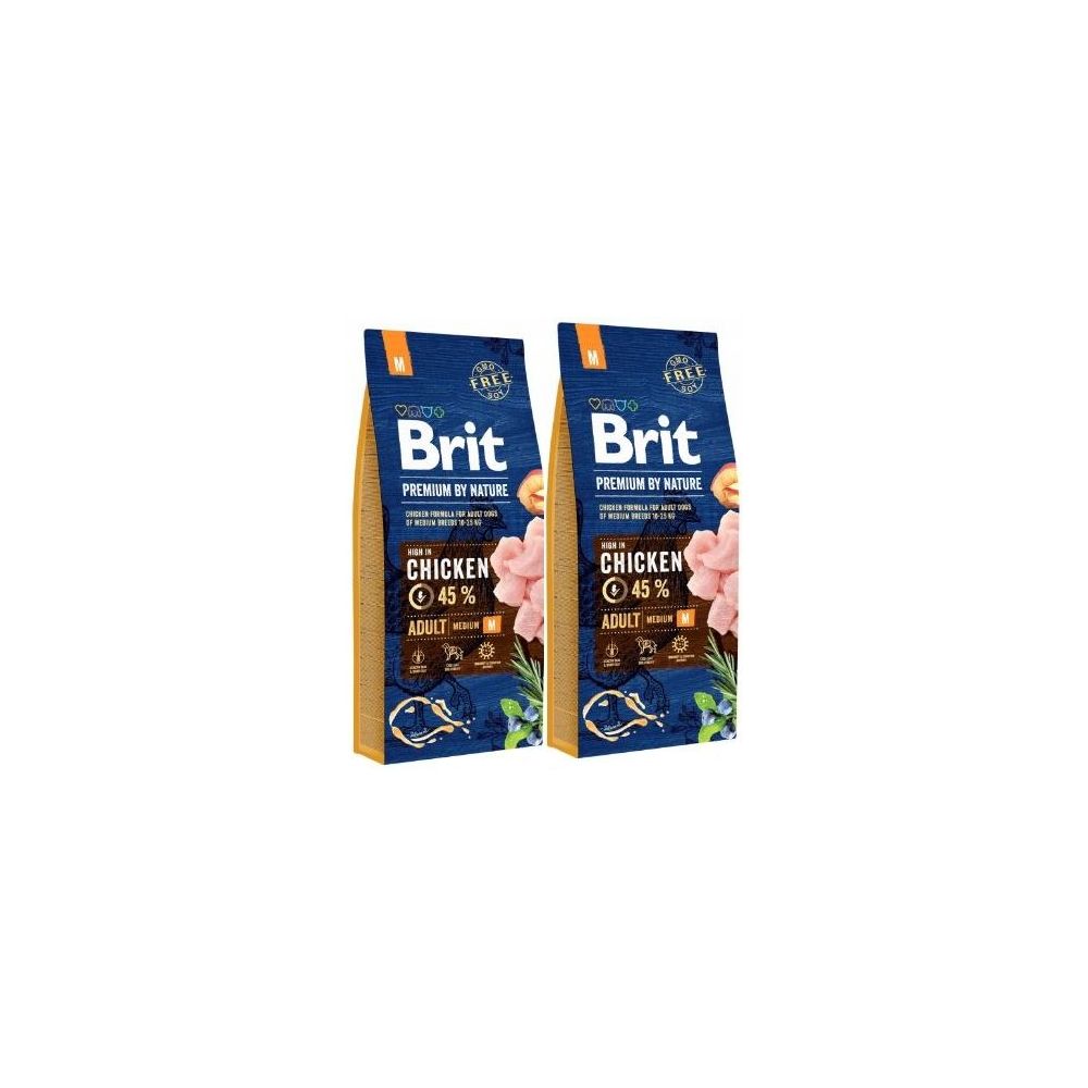 Brit Premium By Nature Adult Medium Kurczak Karma Dla Psa 2 x 15 kg