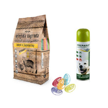 Pakiet Wiejska Zagroda Indyk z Jagnięciną 9 kg + 2 GRATISY - Kleszczołapki, Preparat Owadobójczy