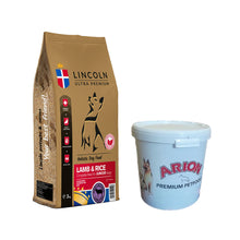 Pakiet Lincoln Lamb & Rice Jagnięcina Ryż Junior Large Breed 12 kg + Pojemnik Na Suchą Karmę GRATIS!