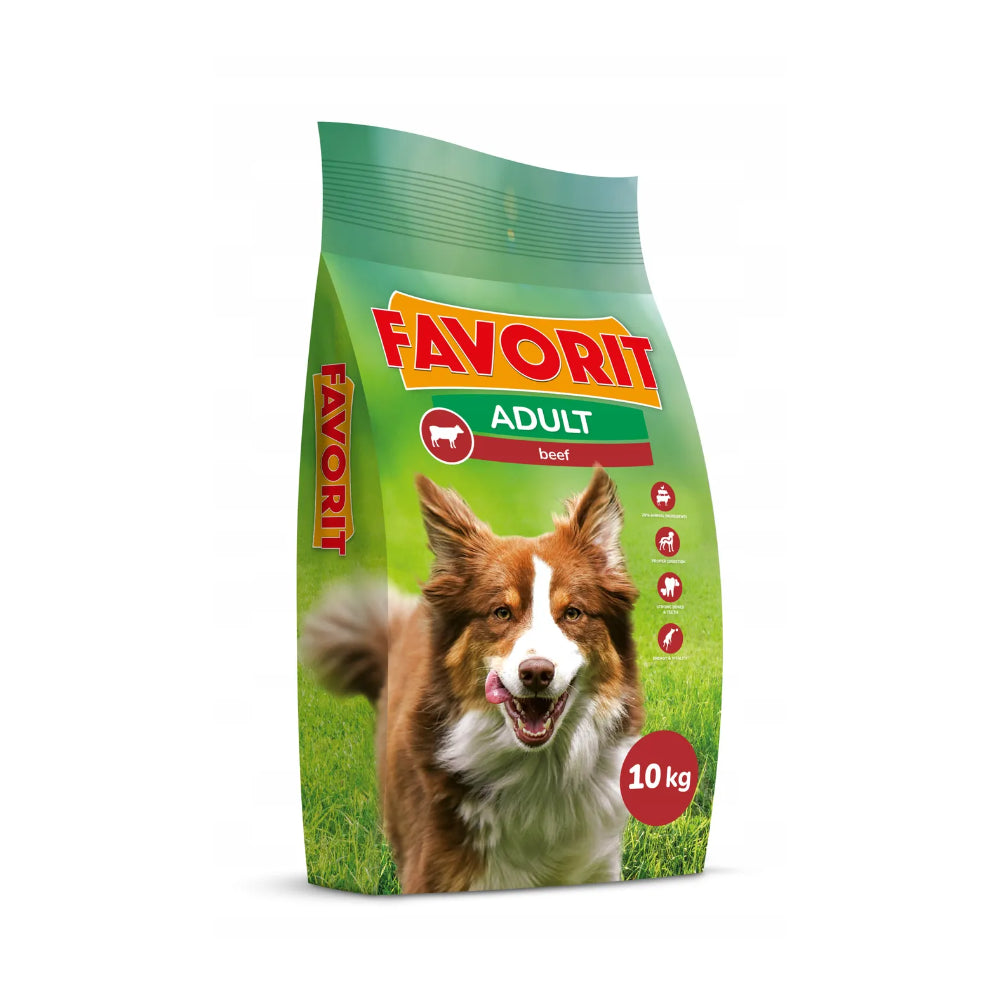 Favorit Karma Dla Dorosłych Psów z Wołowiną 10 kg