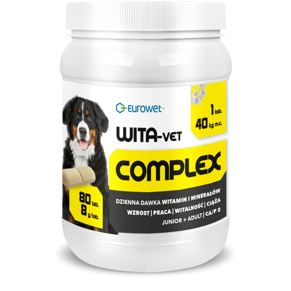EUROWET Wita-Vet COMPLEX witaminy 80 tabletek 8g/1tab.
