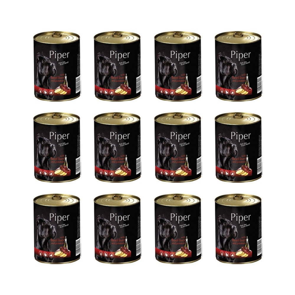 Pakiet Dolina Noteci Piper Wątróbka Wołowa z Ziemniakami 12 x 400 g
