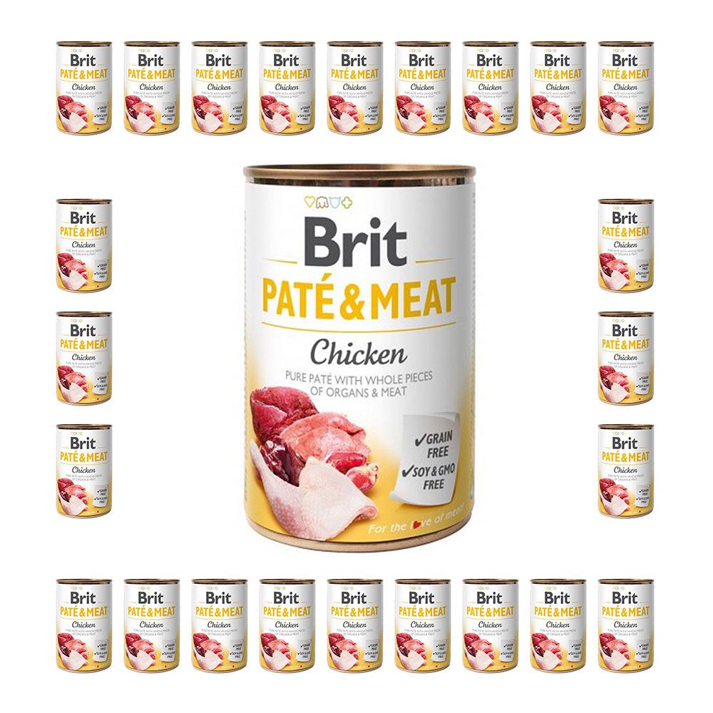 Pakiet Brit Pate & Meat Chicken Kurczak Mokra Karma Dla Psa 24 x 400 g
