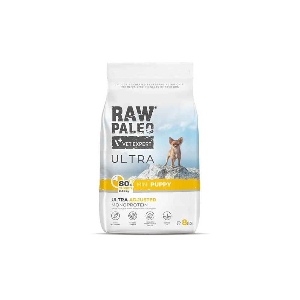 RAW PALEO Ultra Turkey Mini Puppy 8kg z indykiem dla szczeniąt ras małych