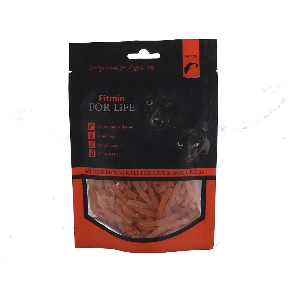 Fitmin Dog & Cat Treat Salmon Mini Stripes Przysmak Dla Psa i Kota Łosoś w Mini Paski 70g
