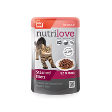 Nutrilove Mięsne Kawałki Z Wołowiny W Sosie Dla Kota 85 g
