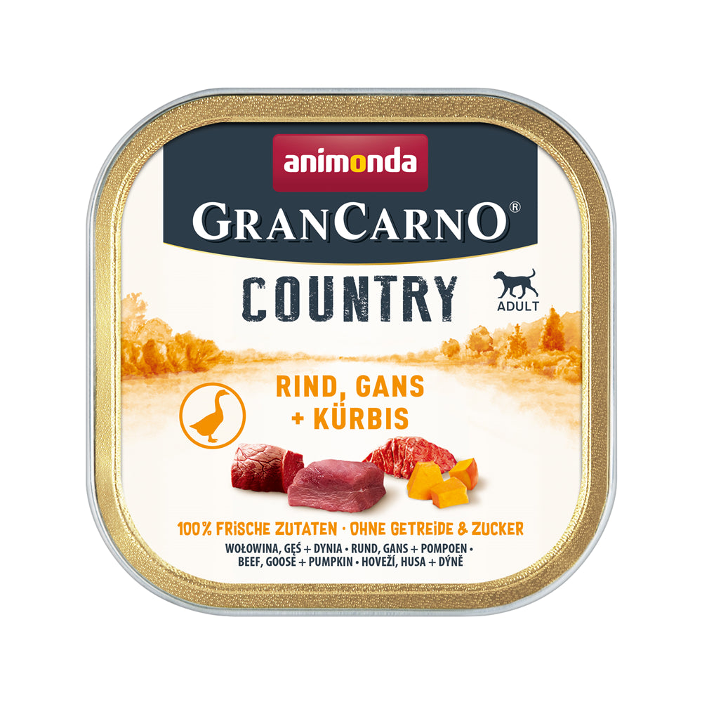 Animonda Grancarno Country Wołowina, Gęś i Dynia Mokra Karma Dla Psa 150 g
