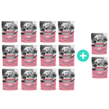 Pakiet Morando Pro Mokra Karma Dla Psa Kawałki w Sosie Z Kurczakiem i Szynką 12 x 300 g + 2 Saszetki GRATIS!