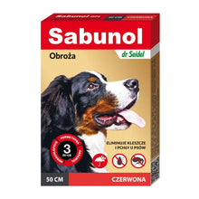 Sabunol GPI Obroża Czerwona dla Psa Przeciw Pchłom i Kleszczom 50 cm