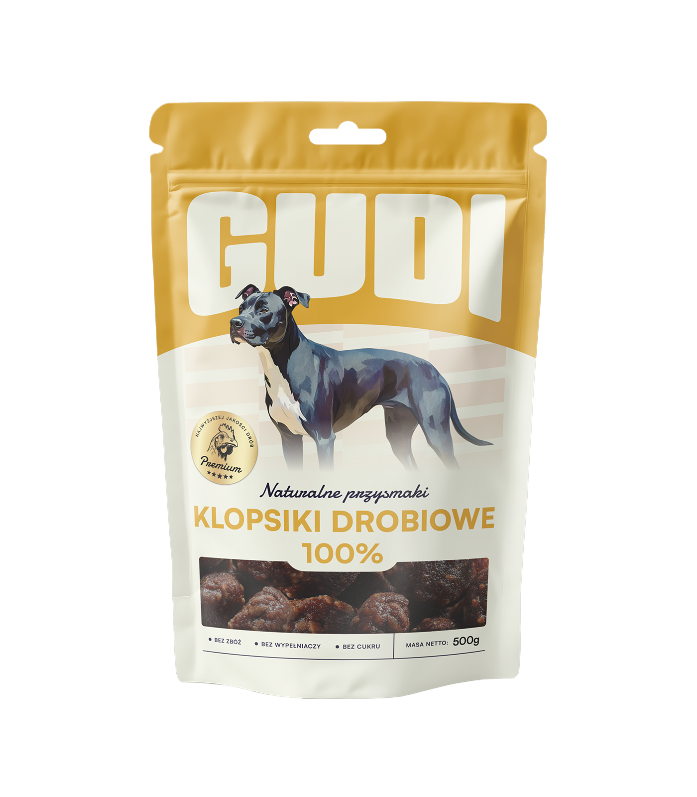 GUDI Klopsiki Kurczak 500g naturalne przysmaki dla psa