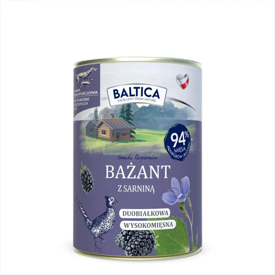 BALTICA Bażant z sarniną 400g karma mokra bezzbożowa