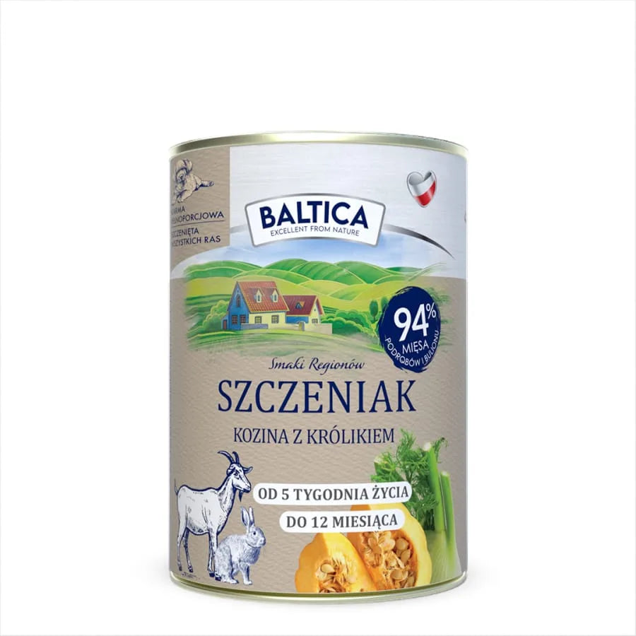 BALTICA Kozina z królikiem 400g karma mokra szczeniak bezzbożowa