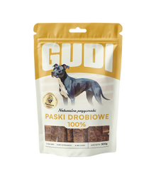 GUDI Paski mięsne Kurczak 500g naturalne przysmaki dla psa