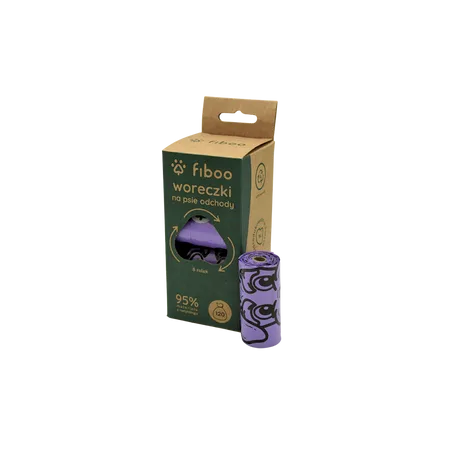 Fiboo Eko Worki na psie odchody - 8pak – fioletowy