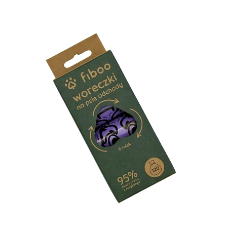 Fiboo Eko Worki na psie odchody - 8pak – fioletowy