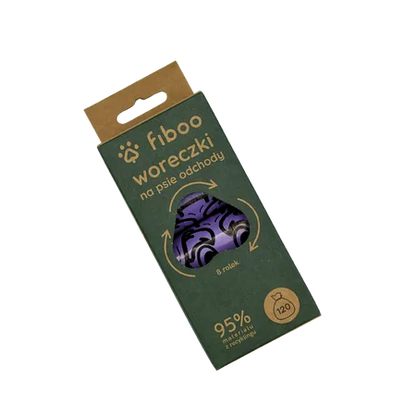 Fiboo Eko Worki na psie odchody - 8pak – fioletowy