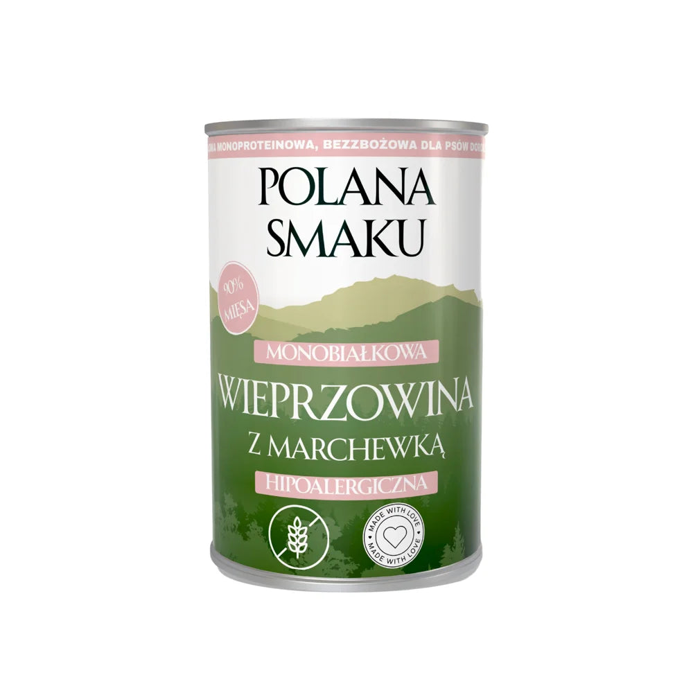 POLANA SMAKU Wieprzowina z Marchwewką 400g karma mokra monoproteinowa dla psów dorosłych