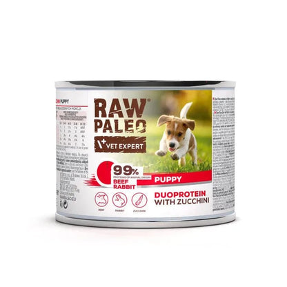 RAW PALEO Beef Rabbit Puppy 200g mokra karma szczeniąt duoproteina wołowina z królikiem