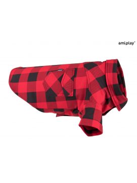 Amiplay Ranger Koszula W Krat Dla Psa Czerwona 35 cm