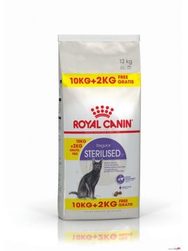 ROYAL CANIN Sterilised Karma Sucha Dla Kotów Dorosłych, Sterylizowanych 10+2 kg