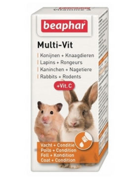 Beaphar Multi-Vit Preparat Witaminowy Dla Gryzoni i Królików 20 ml