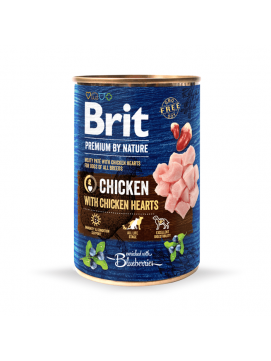 Brit Premium By Nature Chicken With Chicken Hearts Kurczak I Serca Kurczaka Karma Mokra Dla Psów 400 g