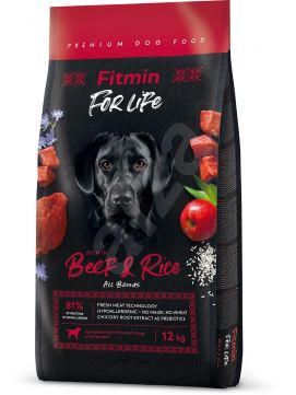 Fitmin Dog For Life Beef & Rice Karma Dla Psw z Woowin i Ryem 12 kg