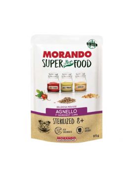 Morando Super Food 8+ Mokra Karma Dla Sterylizowanych Starszych Kotów Mus z Jagnięciny 85 g