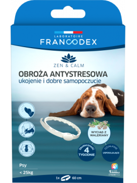 Francodex Obroża Antystresowa Dla Psów z Walerianą < 25 kg 60 cm