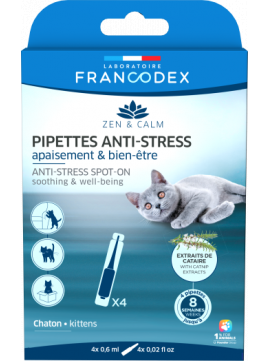 Francodex Krople Antystresowe Dla Kotów z Kocimiętką 4 x 0,6 ml