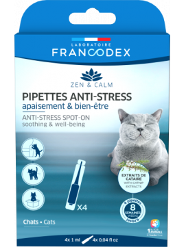 Francodex Krople Antystresowe Dla Kotów z Kocimiętką 4 x 1 ml
