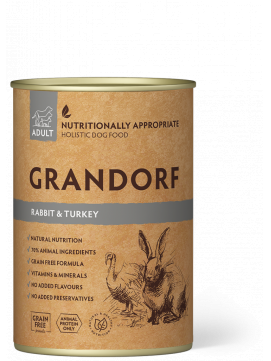 Grandorf Rabbit & Turkey Mokra Karma Dla Psa Królik, Indyk 400 g