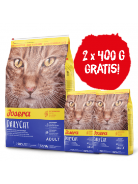 Pakiet Josera Daily Cat Drb Bezzboowa 10 kg + 2 x 400 g GRATIS!
