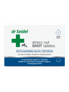 Dr Seidel Stress Out ShotTabletkiw Nagych SytuacjachWywoujcych Stres Dla Psw i Kotw 10 tabletek