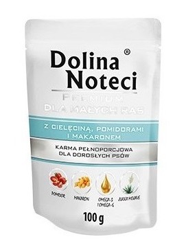 Dolina Noteci Premium z Cielęciną, Pomidorami i Makaronem Małe Rasy 100 g