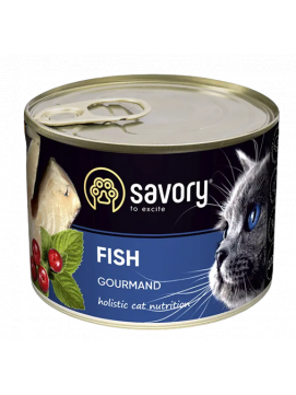 Savory Cat Adult Fish Karma Mokra Dla Dorosłych Kotów z Rybą 200 g