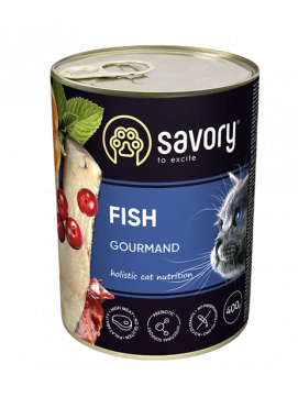 Savory Cat Adult Fish Karma Mokra Dla Dorosłych Kotów z Rybą 400 g