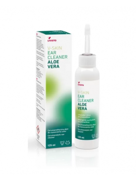 Livisto V-Skin Ear Cleaner Aloe Vera Krople Do Uszu Dla Psa i Kota 125 ml